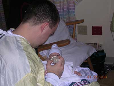 Kaleb - 1/04 - Dad & Bottle