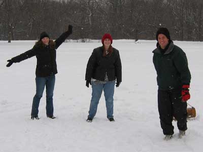 Amy, Jamie, and Danny -- striking a pose