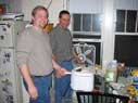 Josh and Tim makin' wings
